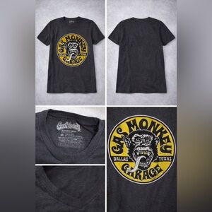 Gas Monkey Garage gray Graphic Tee with Yellow Logo